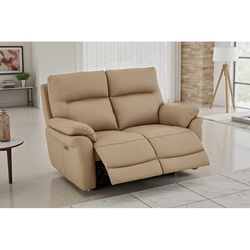 Hudgens 2 Seater Electric Reclining Sofa, Beige