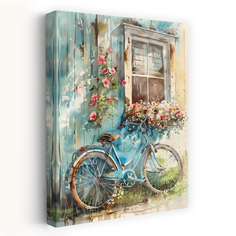 «Spring Ride Peaceful Romantic Rustic Nature Plant», reproduction d'art murale, 48" H x 32" W