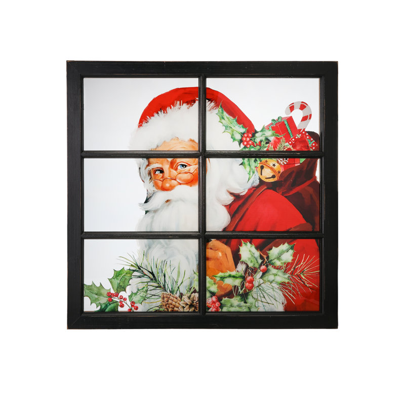 Père Noël 26 po x 26 po en acrylique