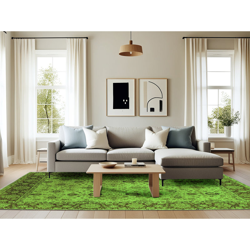 Washable Oriental Indoor Rug, Rectangle 6' x 9'