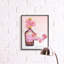 «Rose All Day» avec détails à pois roses par Ziwei Li - reproduction d'art-52746055-52746060