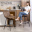 HOMCOM Swivel Bar Stools Set of 2, PU Leather Upholstery-1427461778