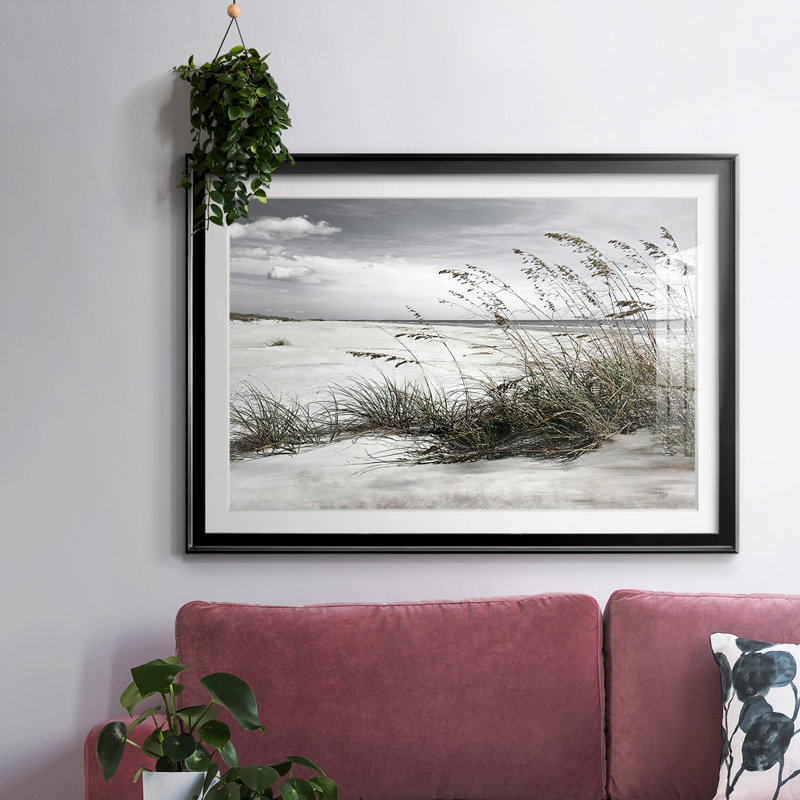 «Neutral Sea Oats», impression sur papier, H 15 po x l 21 po x P 1,5 po, Noir