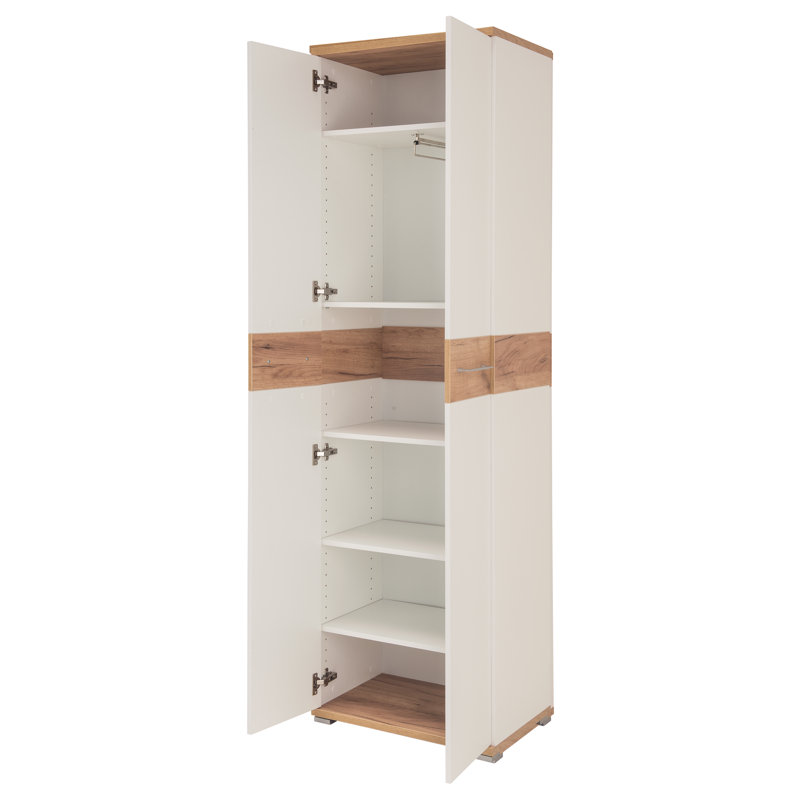 Howard 2 Door Manufactured Wood Wardrobe, Cream/Brown