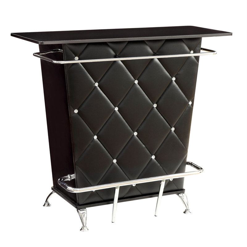 Longinidis Metal Dining Table, Black