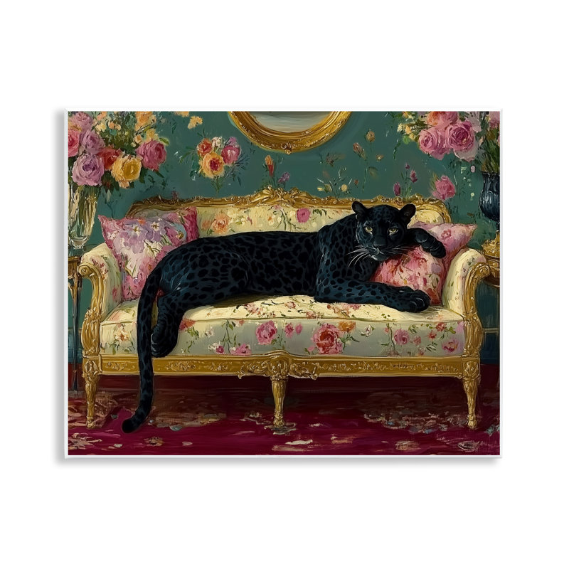 Plaque murale opulente panthère intérieure, design par Annabelle Hall