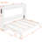 Modern Queen-Size Bed, White, Pattern, Led Under, Outlet , Print, Under, Built-In