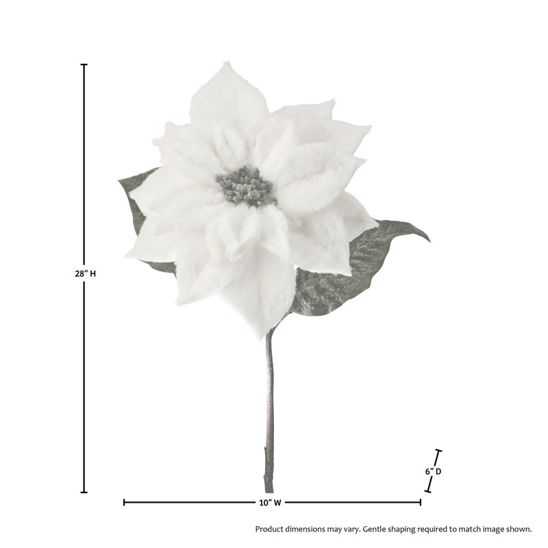 Velours de fourrure 28 po poinsettia