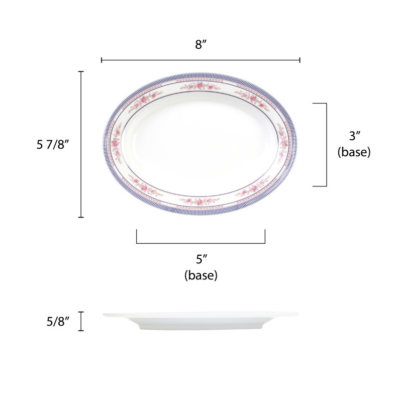 Plateau en mélamine Rose, H 0,67 po x l 8 po x P 6 po
