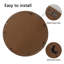 Miroir mural rustique rond de 70 cm (27,56 pouces), cadre en bois blanc antique orné de perles, idéal pour une décoration de style campagnard.