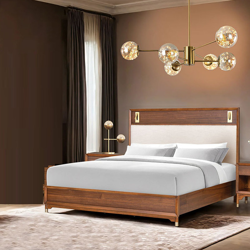 Mobilier de chambre à coucher Mid-Century Modern, Très grand lit