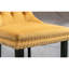 Velours confortable avec coussin en mousse fait main - 2 fauteuils contemporains dorés, base en bois massif