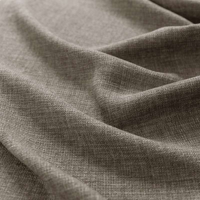 Linen Look Semi-Sheer Back Tab Curtain Pair, 52" W x 84" L, Brown