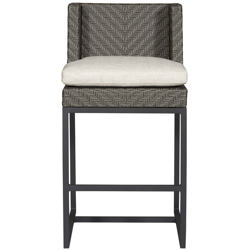 Tabouret de bar avec coussin 26,5 "Bridgehampton, Parchemin Toodaloo, 32.5"