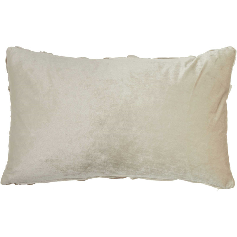  Housse de coussin rectangulaire et insert, Beige