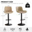 Tabouret de comptoir pivotant à hauteur réglable avec repose-pieds-105526886