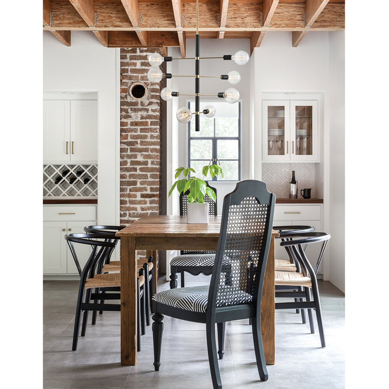 Christopher 8 - Light Sputnik Modern Linear Chandelier, Aged Brass