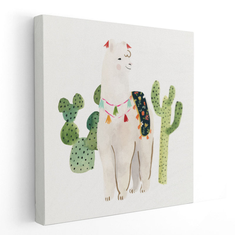 Sweet Alpaca I - reproduction d'art sur toile, H 40 po x l 40 po