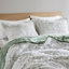 Ensembles de literie luxueux en fausse fourrure de très grande taille, édredon chaud et hypoallergénique, vert / blanc