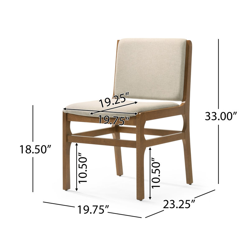 Katrece Linen Dining Chair with Metal Legs