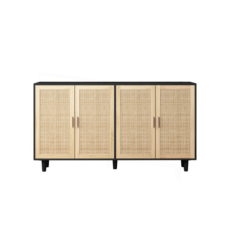 Carlyne Accent Cabinet, Natural/Black