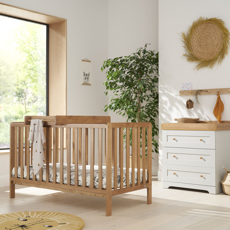 Tutti Bambini Malmo 2-Piece Nursery Furniture Room Set, Oak/Dove Grey/Oak