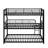 Three-In-One Metal Triple Bunk Bed, Twin XL Over Full XL Over Queen Size Bunk Bed With 2 Ladders