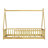 Tent-Shaped Floor Bed,Teepee Bed With Guardrails,Slats-1226025876-1226025875