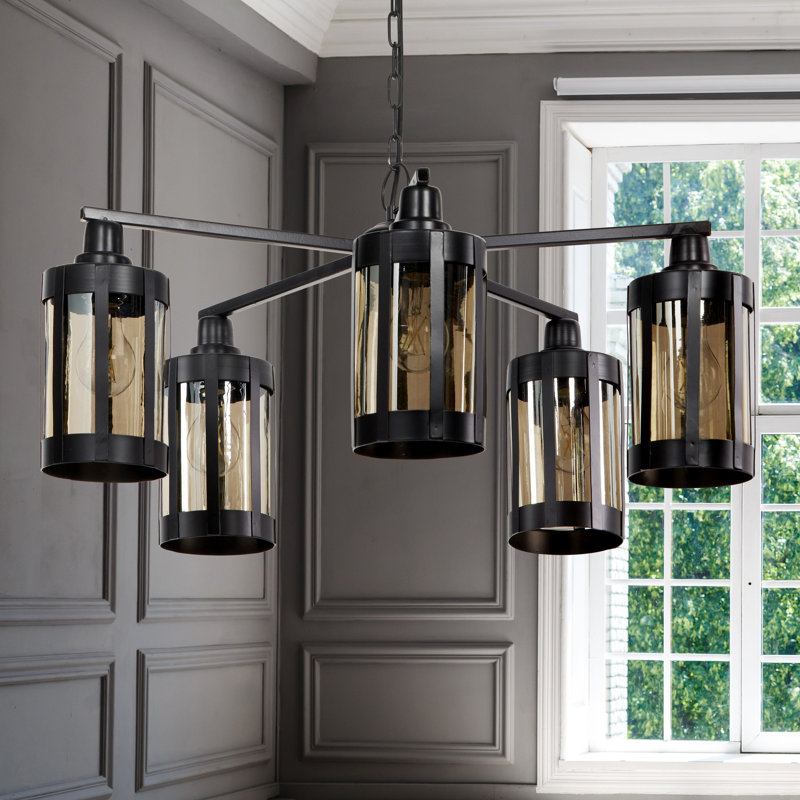 Lustre en métal et verre 25 lumières l 25 po
