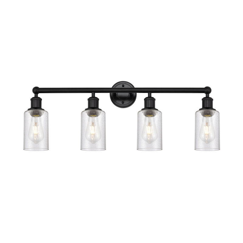Caldello 4 - Light Dimmable Vanity Light, Matte Black, Seedy