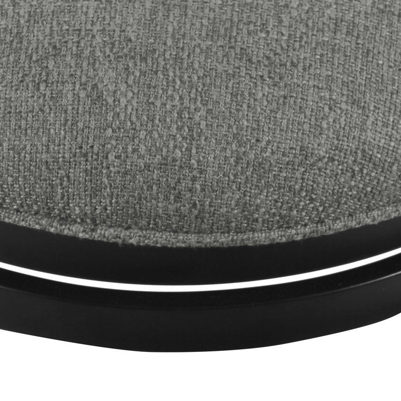 Nicki Swivel Upholstered Counter Stool with Metal Frame, Gray