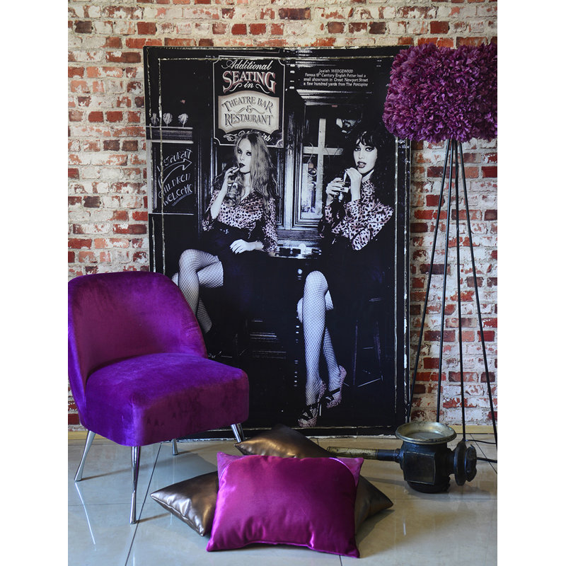 Vintage Upholstered Accent Chair, Amaranth