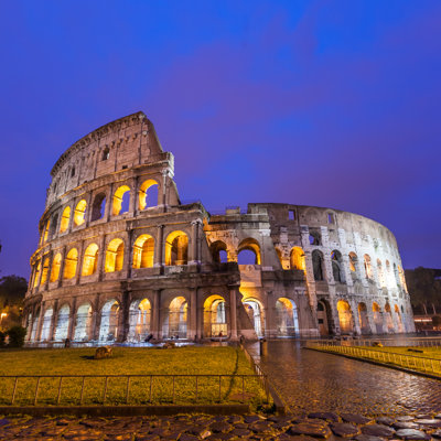 Swensen Colosseum In Rome by F11photo - Wrapped Canvas Print