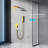 12-inch Brushed Gold Crossbar Dual-function Shower Set-114468507