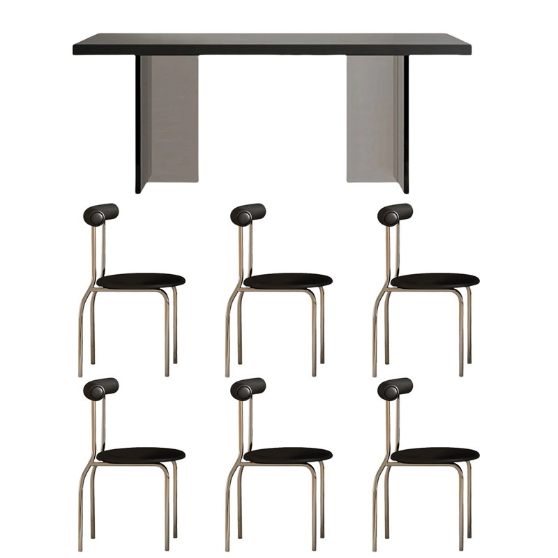 La table suspendue en acrylique est très simple, H 29,53 po x L 70,87 po x l 31,5 po