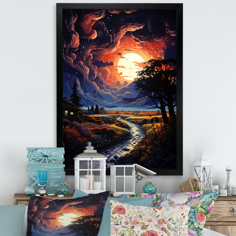 «Dramatic Lightning Nights IV», reproduction d'art sur toile, Noir, H 44 po x l 34 po x P 1,5 po