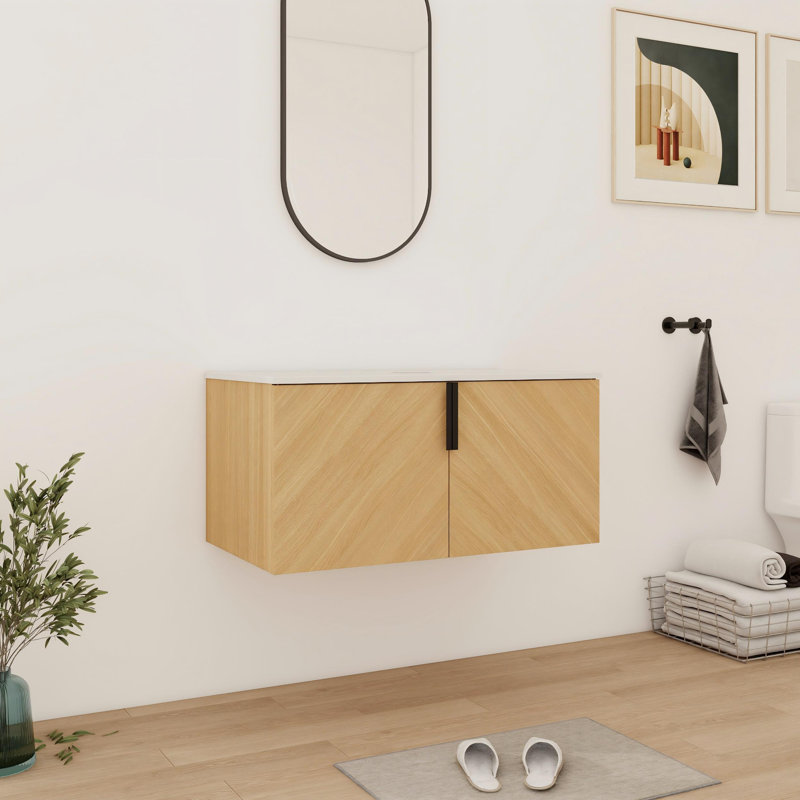 36" Wall-Mounted Bathroom Vanity  Base