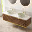 Meuble-lavabo de salle de bain 60 po Dipa, armoire de rangement en contreplaqué flottant, 2 tiroirs avec capteur de lumière, 2 vasques en céramique à motif de pierre et plateau en pierre frittée, pré-assemblé, couleur grain de bois noyer foncé-1520539565-1520539567