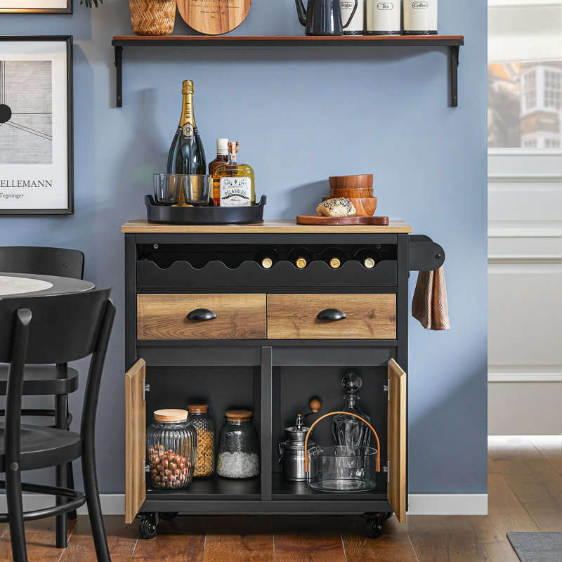 Alinna Wood Bar Cart