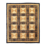 Hand Woven Cotton and Wool Geometric Area Rug
