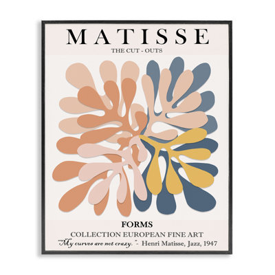 «Matisse» classique, découpage de formes, art abstrait texturé noir, estampe numérique par Ros Ruseva