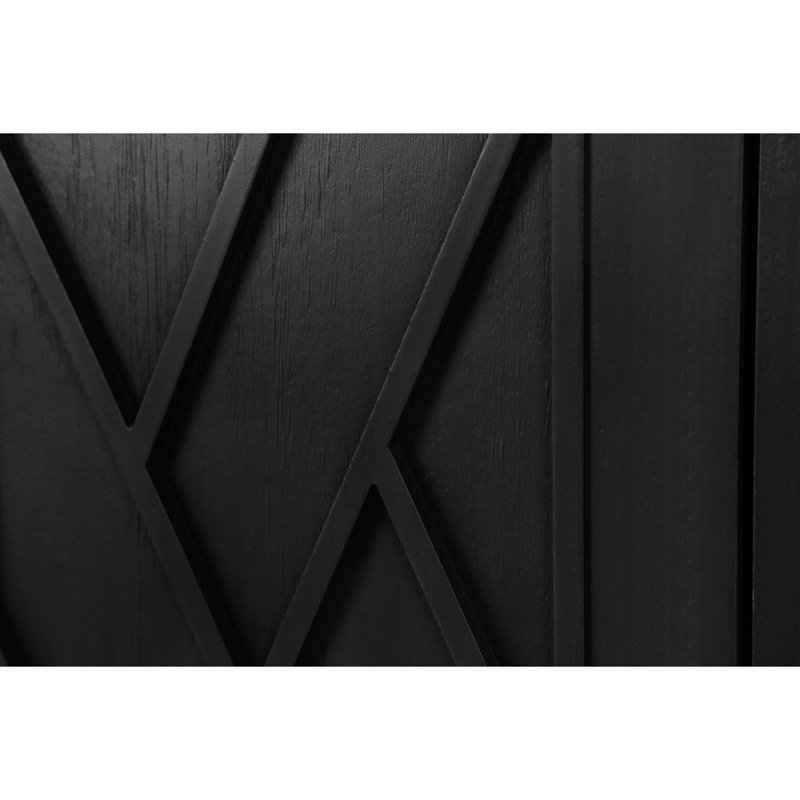 Buffet de 60 pouces avec 4 portes et tablette réglable pour armoire de rangement moderne noir antique