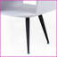 Blanc moderne Table basse noire avec tiroir & amp; Rangement ouvert - Pieds en métal durables
