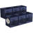 Sorbus 13" Large Storage Bin with Clear Window – 6-Pack Foldable Fabric Organizers, Navy Blue-115317415