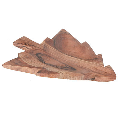 Plat pour arbre de Noël en bois d'acacia huilé