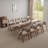 Set Of 2 Upholstered Folding Dining Chairs In Cream Taupe And Walnut, Space-saving, Easy To Carry, No Assembly Required