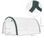 Outsunny 4 x 3(m) Walk-in Polytunnel Greenhouse, Upgraded Structure White