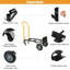Chariot manuel et plateforme 2 en 1, capacité de 330 lb, jaune