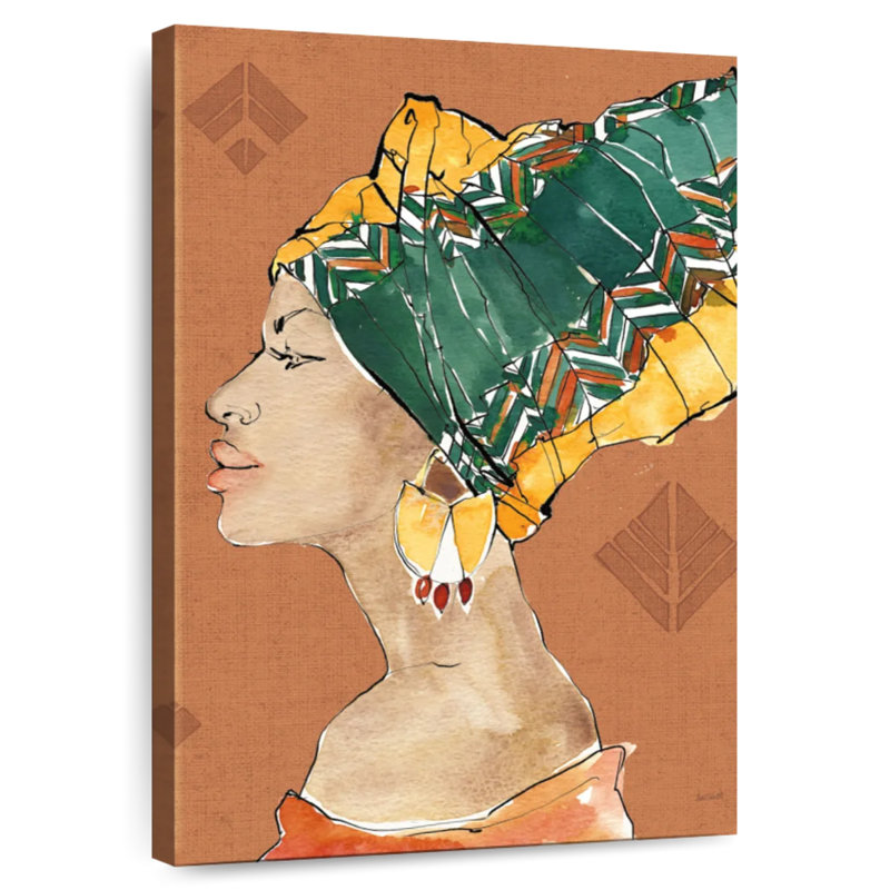 Leisha flair africain VI chaud, H 48 po x l 32 po