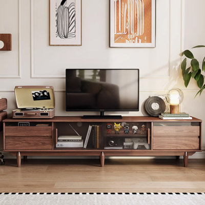Meuble télé en bois massif de style rétro Design Design
